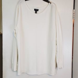 Jones  New York White boat neck Ribbed